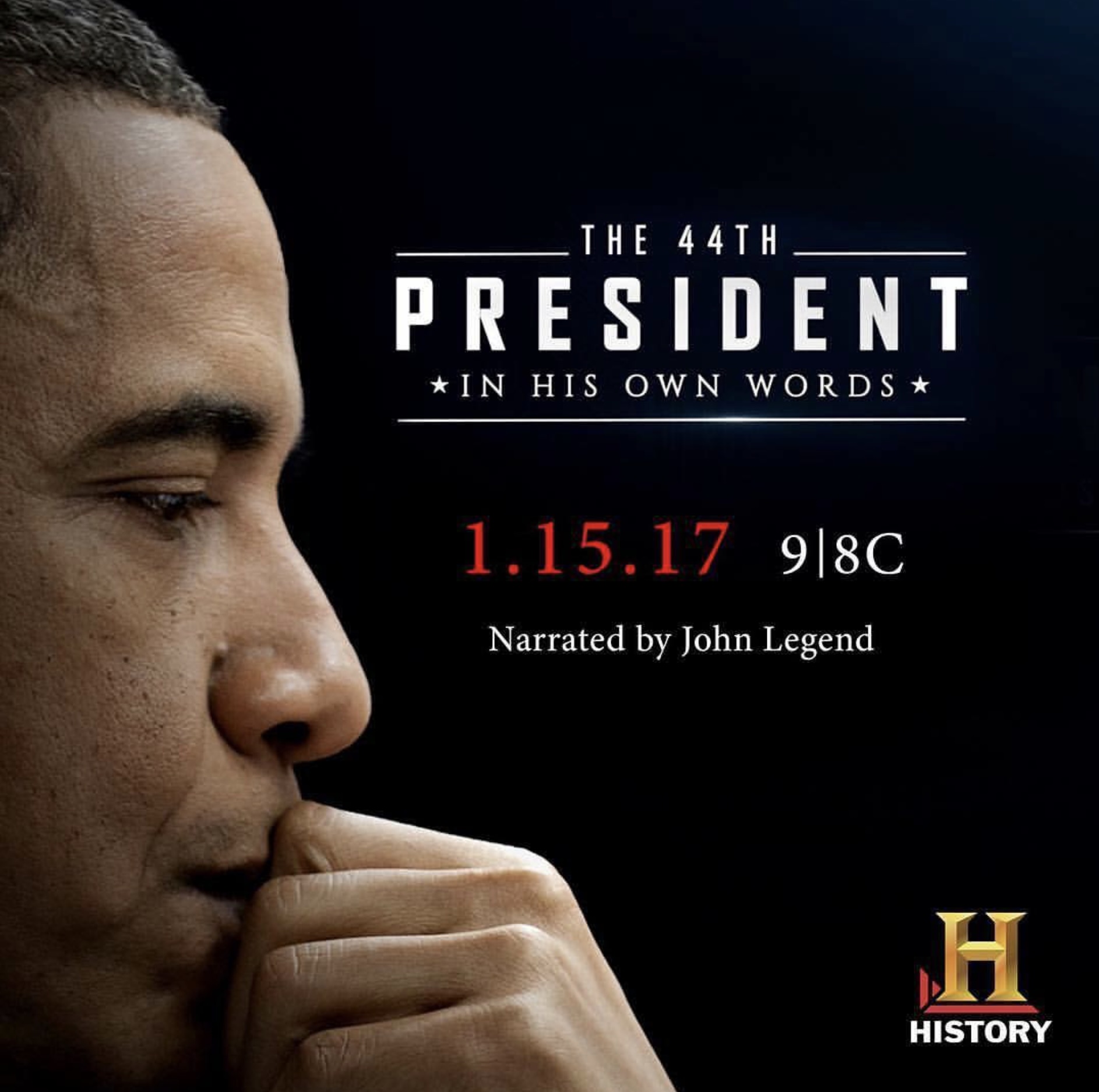 Key art for the documentary 44th President: In His Own Words